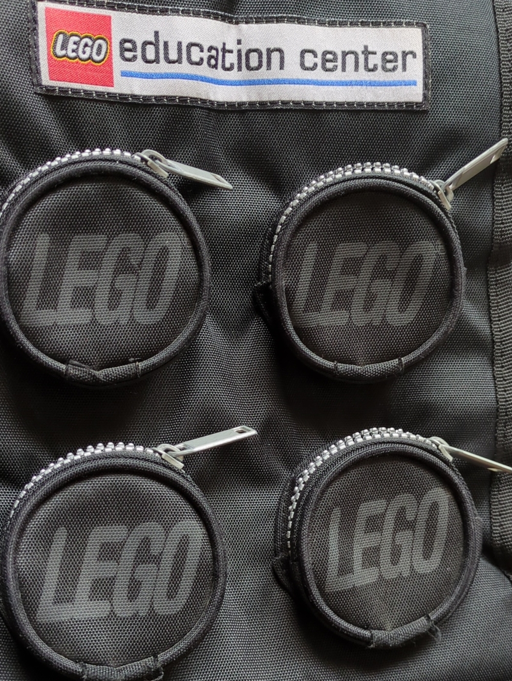 ✨Rare Vintage LEGO Education Center Black Messenger Bag with 4 Stud Pockets